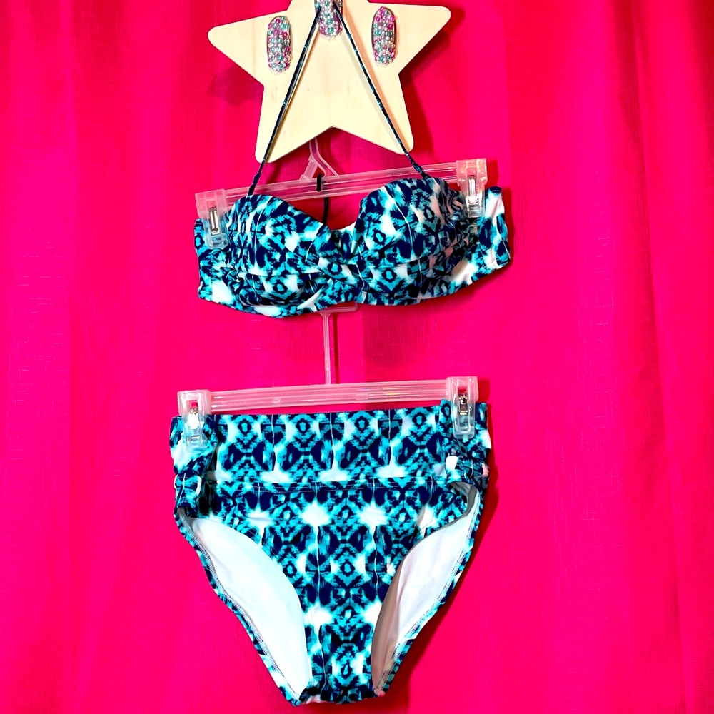 VICTORIA’S SECRET TEAL HIGH WAIST BIKINI SIZE 36B/M